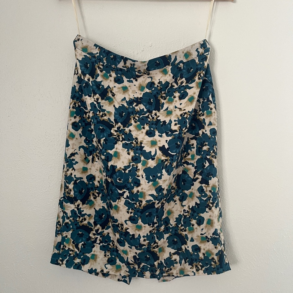 Barney's New York Co-Op Floral Silk Pencil Skirt